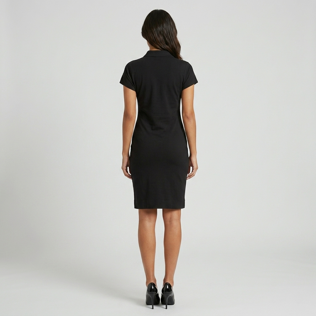 Cotton Knit Shirt Dress