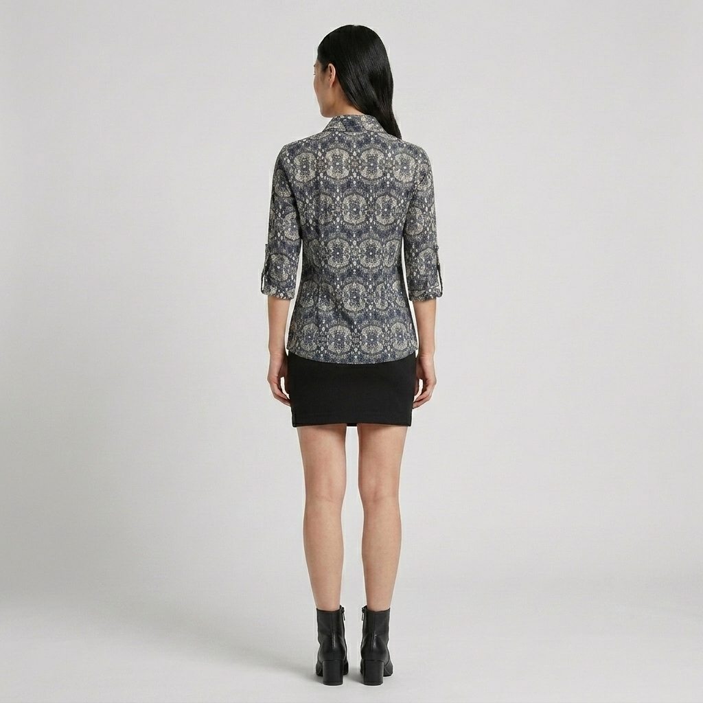 Cotton Print Knit Shirt