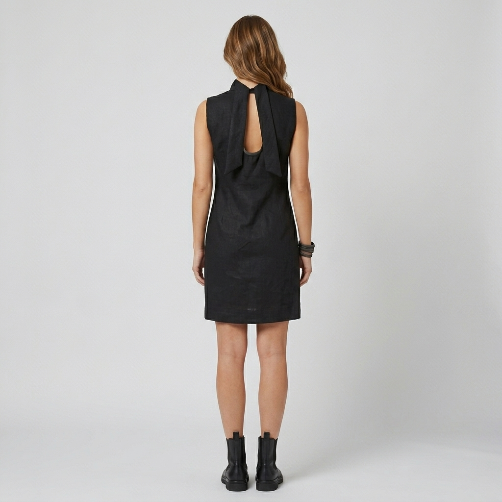 Linen Overlay Dress