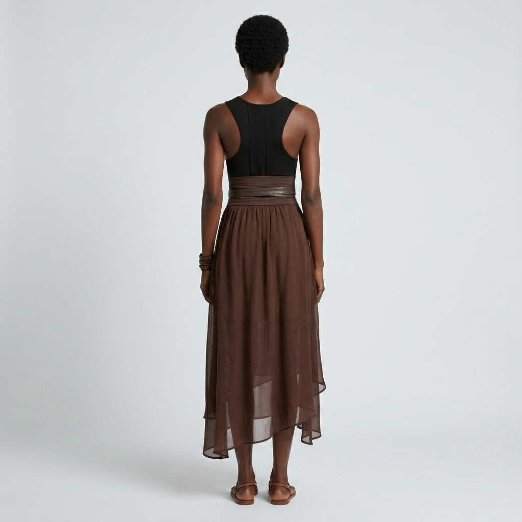 Silk Long Skirt