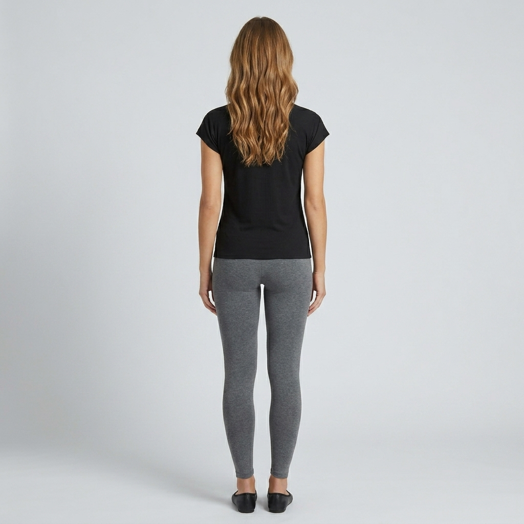 UR Black Cotton Poly Tee with Tribal Print