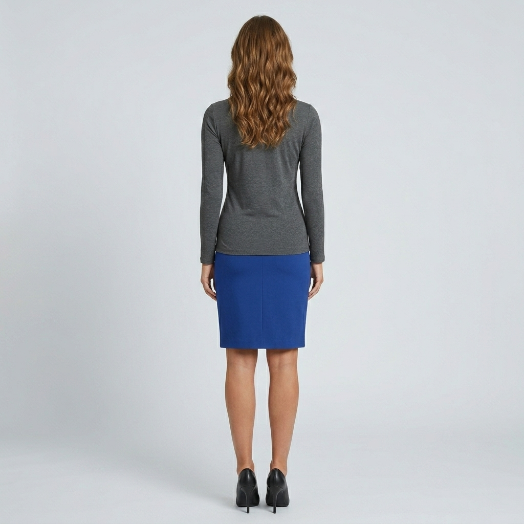 Cotton Lycra Top with Leather Trim