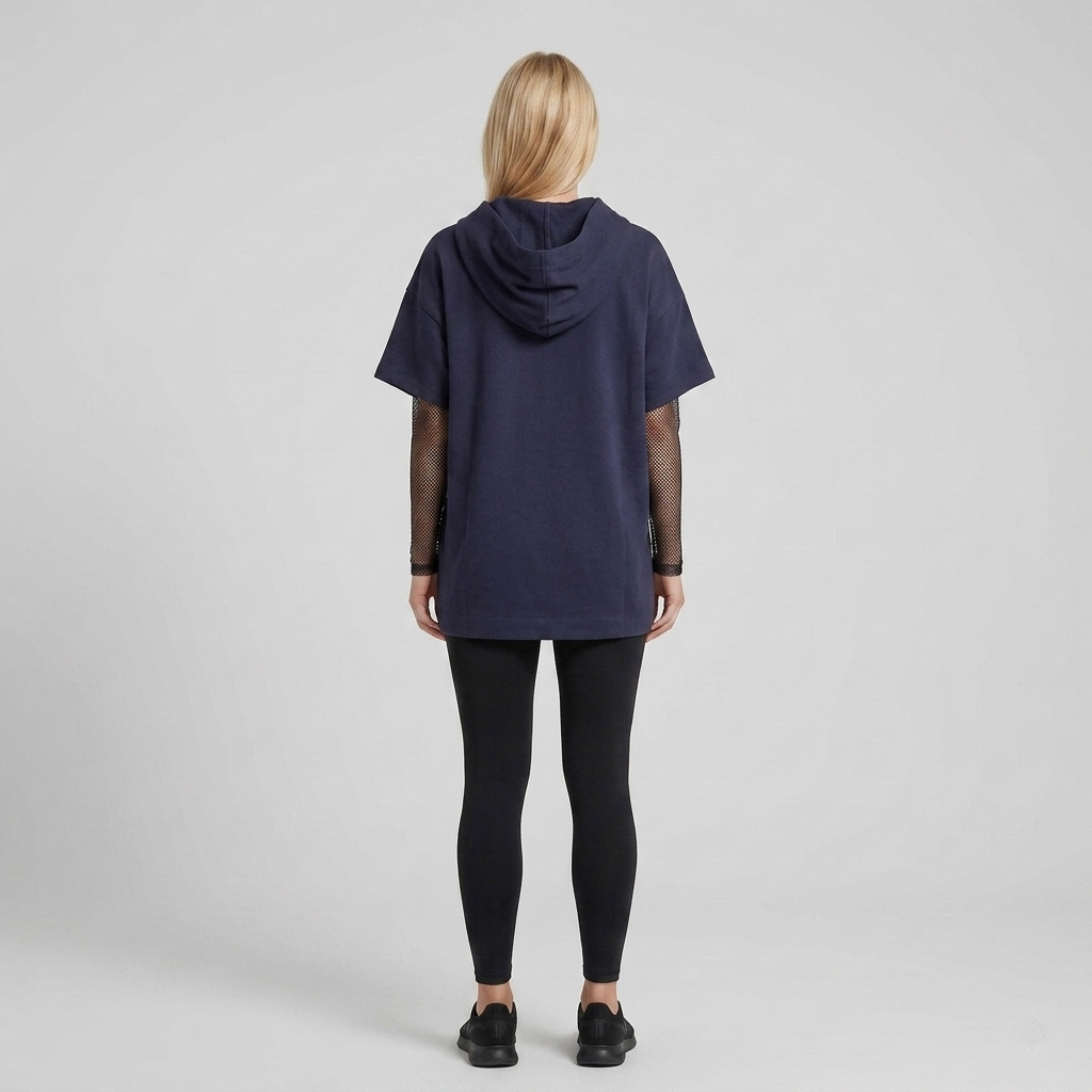 Cotton Hoodie Poncho