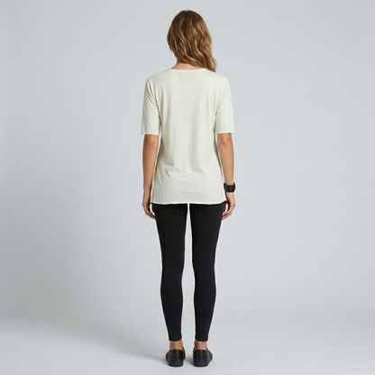 Cotton Leather Trim Top