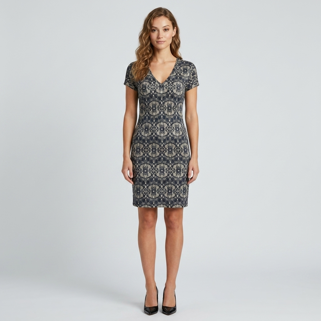 Cotton Lycra Print Dress