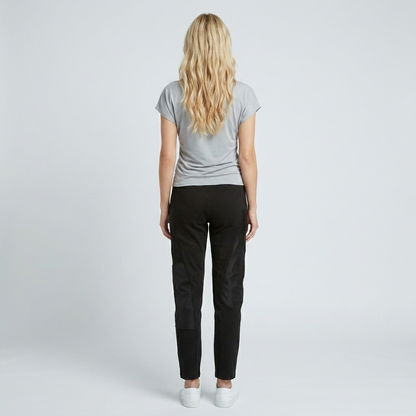 Cotton Pants with Silk Patches