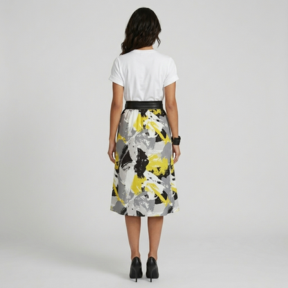 Cotton Rayon Print Skirt