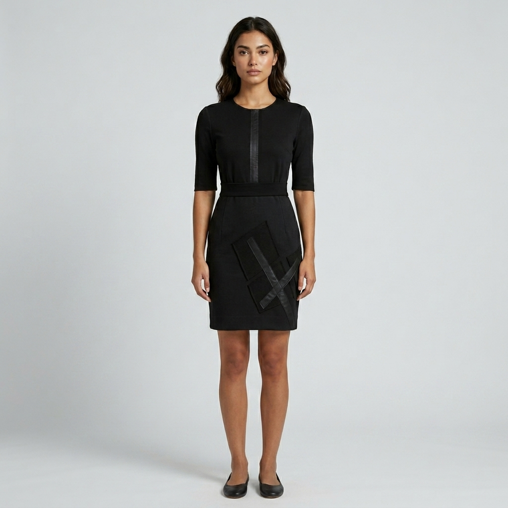 Cotton Terry with Leather Skirt