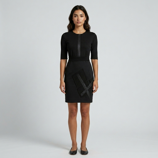 Cotton Terry with Leather Skirt