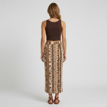 Cotton Knit Printed Skirt