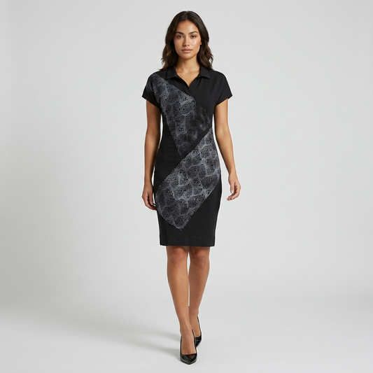 Cotton Knit Shirt Dress