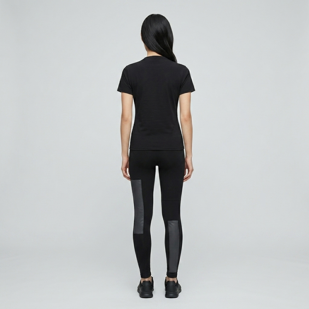 Cotton Tee with Zipper Detail