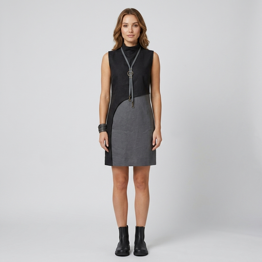 Linen Overlay Dress