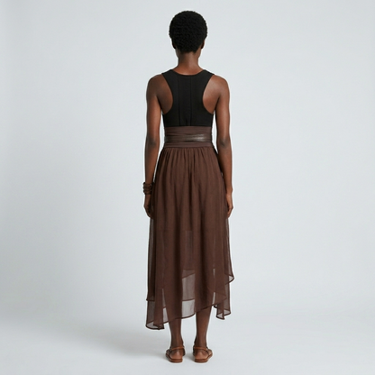 Silk Long Skirt