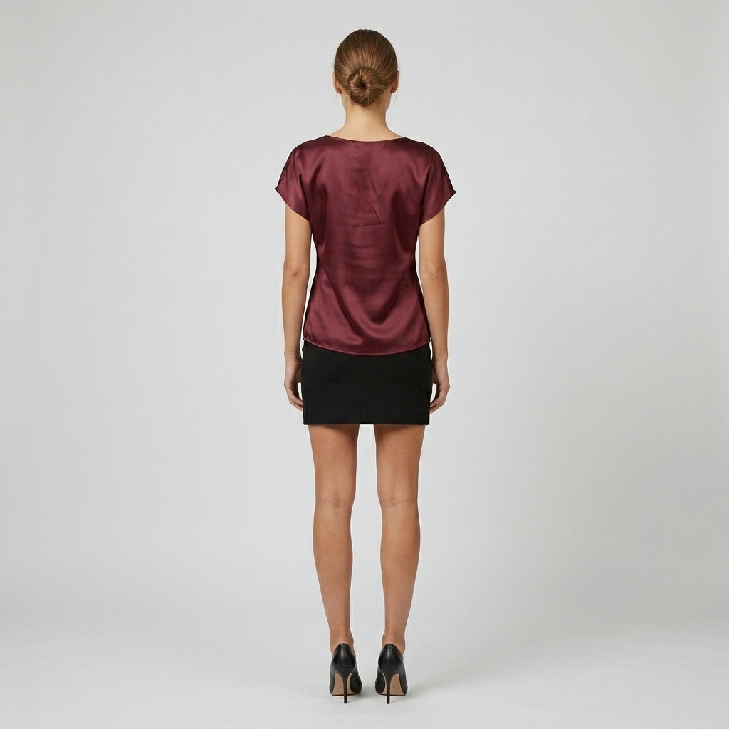 Silk Cap Sleeve Blouse