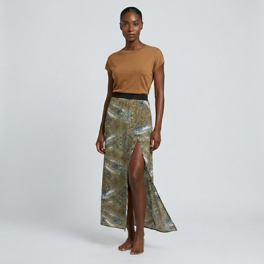 Maxi Print Maxi Georgette Skirt