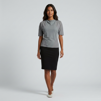 Grey Patch Detail Top