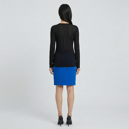 Cotton Lycra Top with Leather Trim