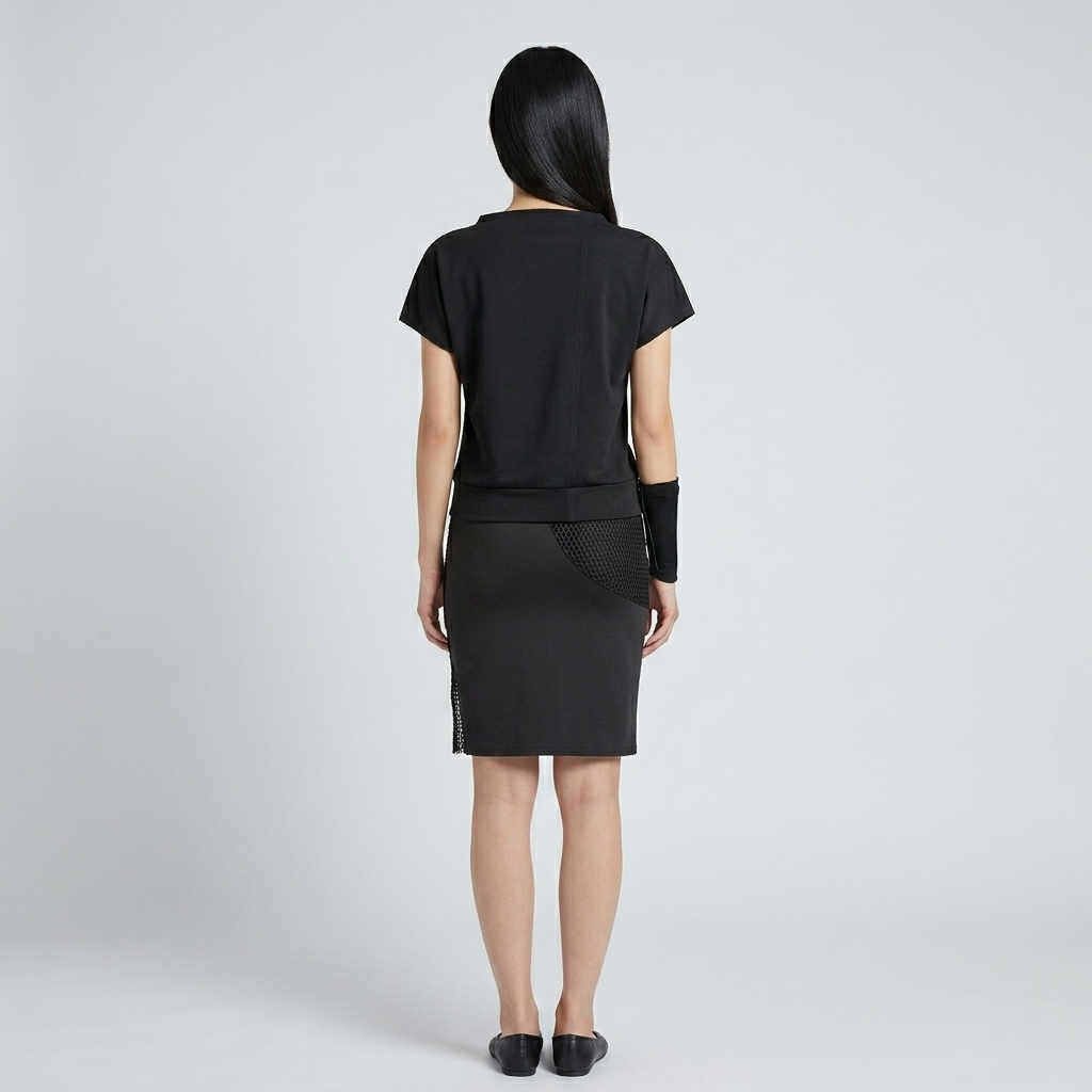 UR Poly Lyrca Cap Sleeve Top with Print