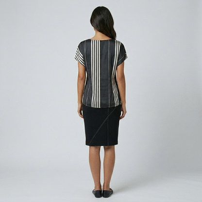UR Poly Satin Stripe Print Top