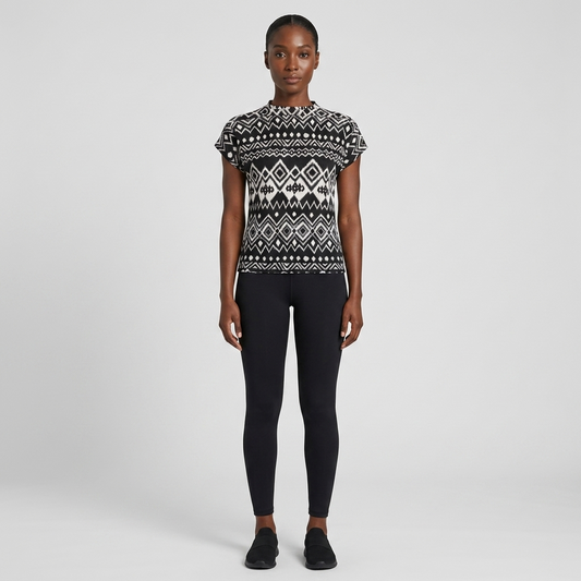 Stretchy Tribal Print Top