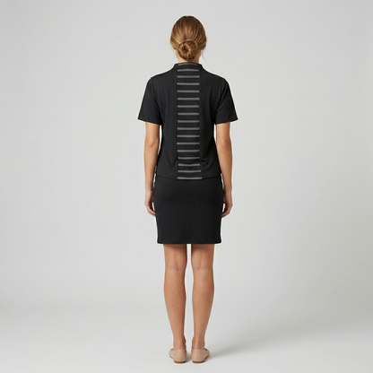 Cotton Lycra Top with Stripe Center Front and Back