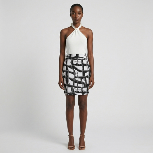 Print Knit Skirt