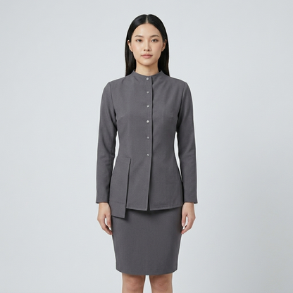 Woven Snap Front Jacket