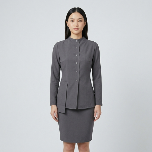 Woven Snap Front Jacket