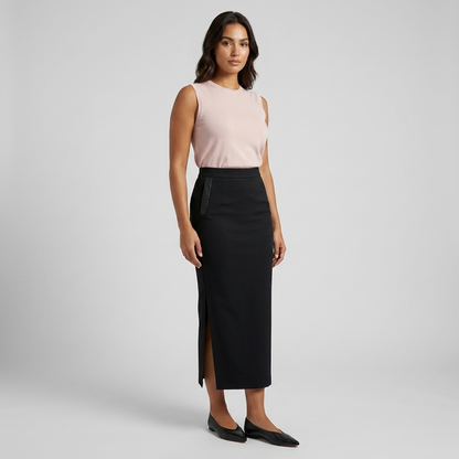 Cotton Lycra Maxi Skirt